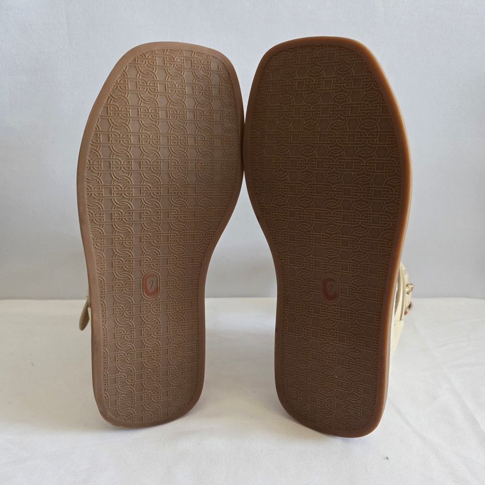 Sam Edelman Women Cream Leather Caged Platform Gladiator Sandals Size 7 NIKKI - Picture 8 of 11